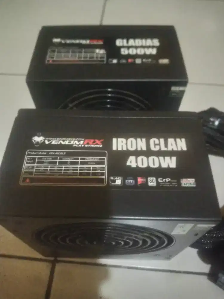2 unit power suplay venom rx 400watt dan 500watt