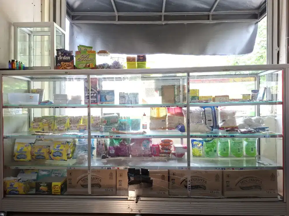 Jual isi warung beserta etalase