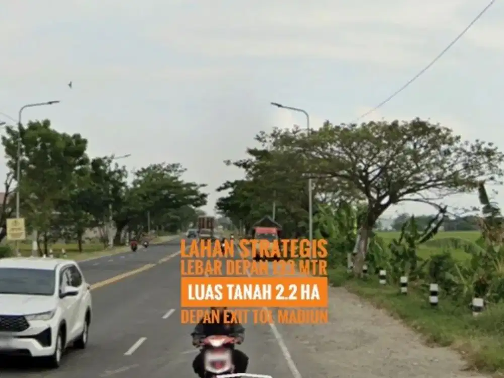 (AB) Tanah LD 133 mtr, Dpn Gerbang TOL MADIUN, Lokasi Ciamik