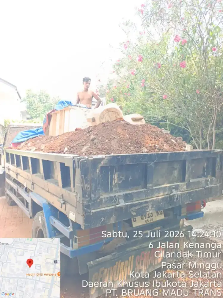 Jasa buang puing dan angkutan sampah