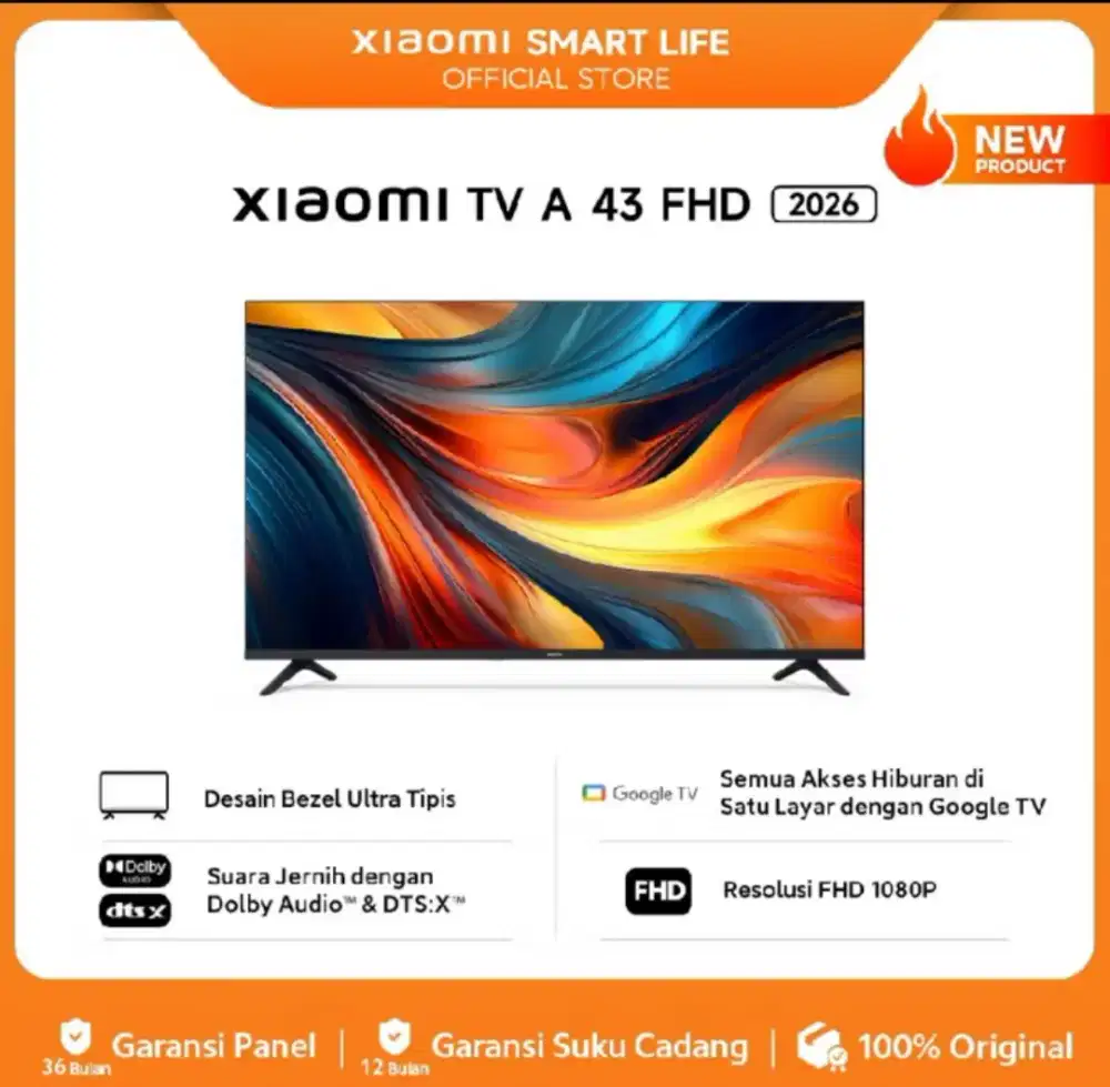 Xiaomi TV A43 FHD 2026 Terbaru Baru
