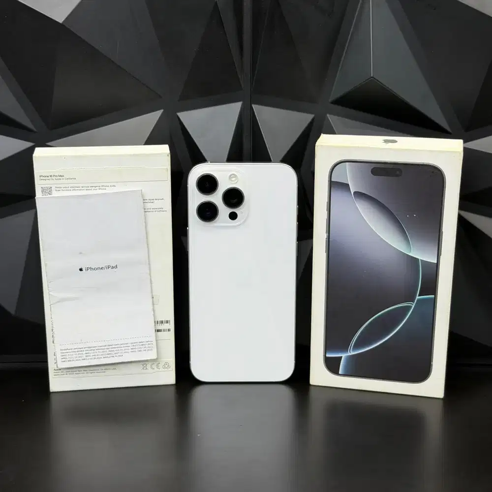 iphone 16 promax 256gb white titanium ibox garansi on