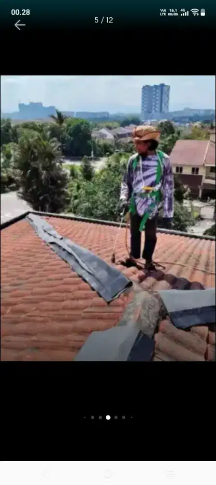 Atap bocor kanopi atap baja ringan terpasang