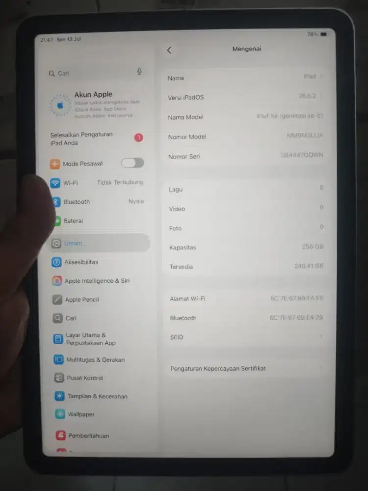 iPad air gen 5 256