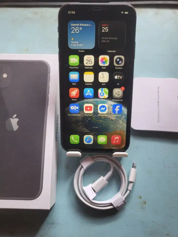 Iphone 11 64gb black inter fulset mulus normal all operator