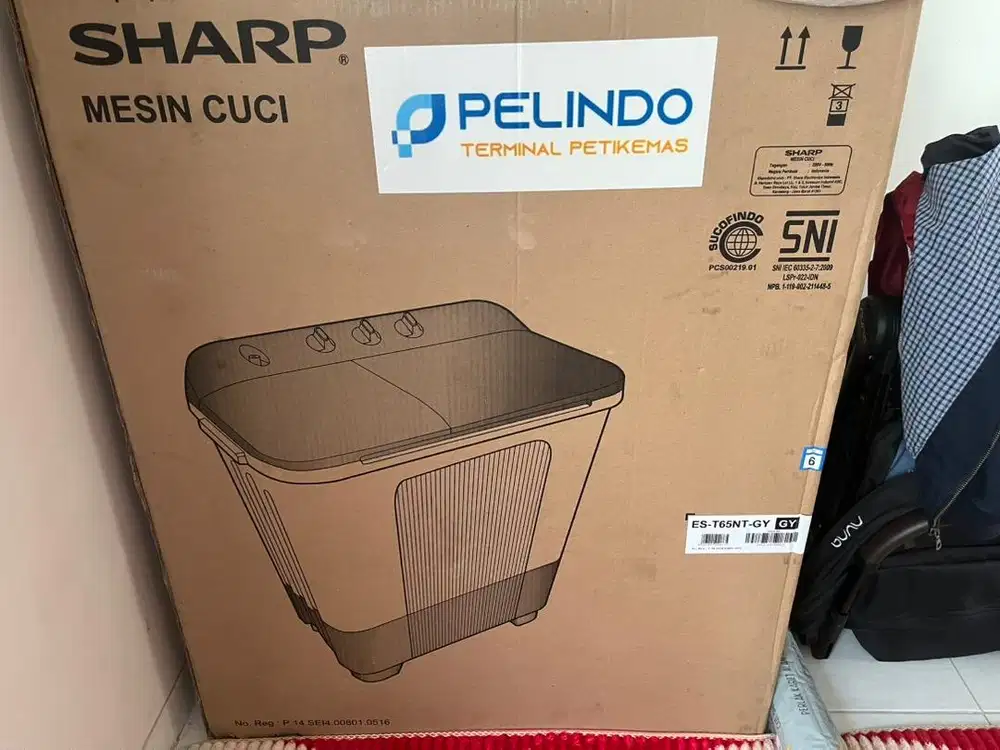 Mesin cuci sharp puremagic2 es-t65nt-gy BNIB