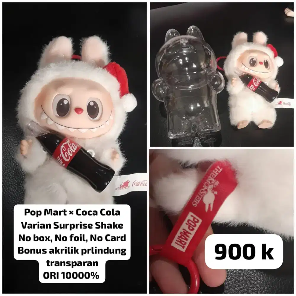 Boneka labubu series cocacola