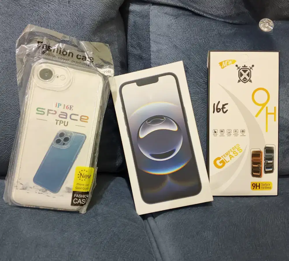 Iphone 16E 128GB Black NEW Resmi iBox TAM BONUS Temper Case