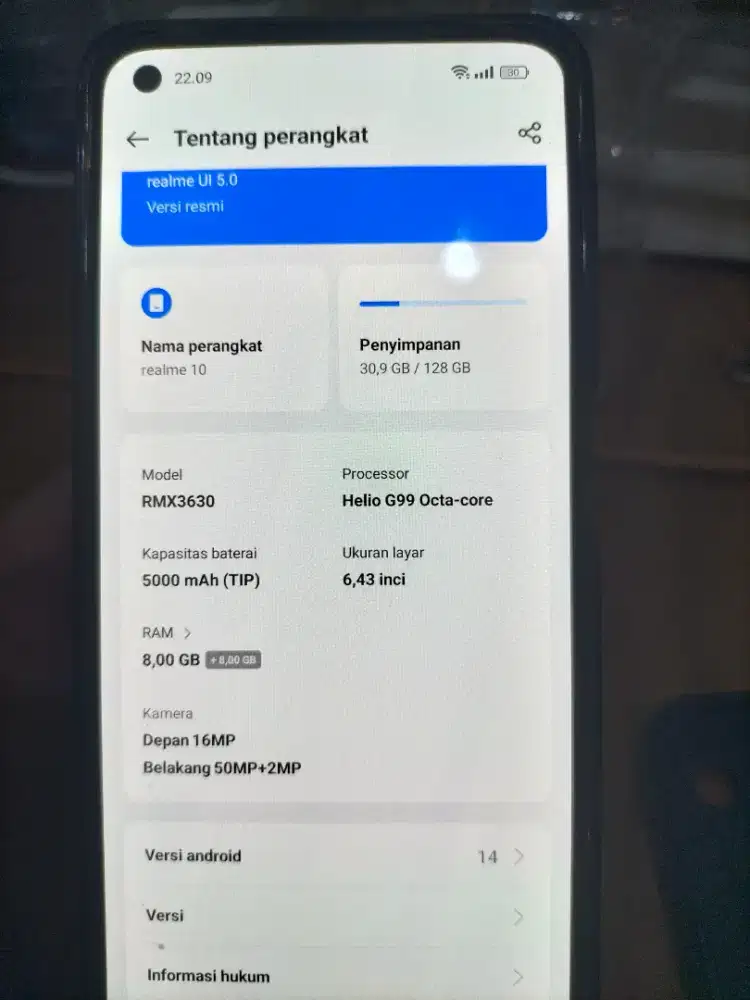 REALME 10 RAM 8+8/128,, kondisi masih kaya new