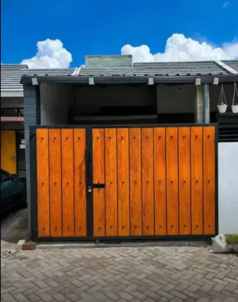 pagar minimalis GRC serat kayu