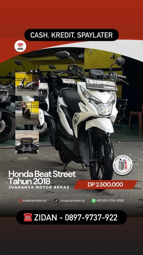 HONDA BEAT STREET 2018 SURAT2 KOMPLIT !!!