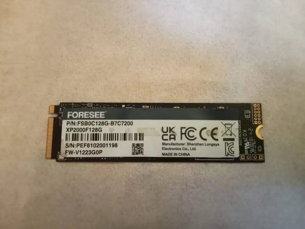 SSD NVME FORESEE XP2000F128GB Gen-4 PCIe Losepack