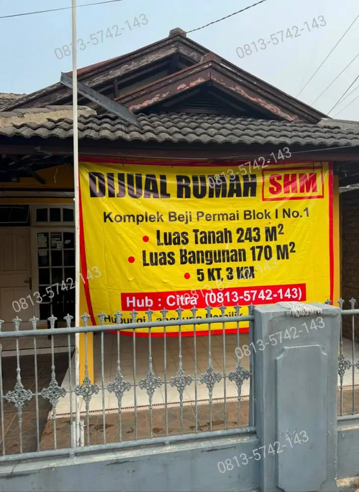 Dijual Rumah di Depok dekat dengan Pintu Tol Kukusan Beji