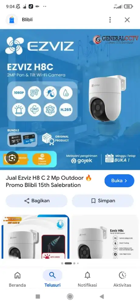 Cctv ezviz baru pake 3 bln