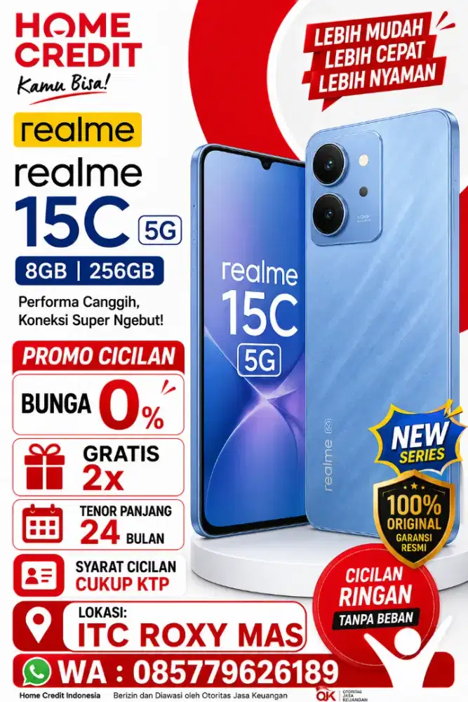 Cicilan Promo Bunga 0% dan Gratis 1x Redmi 15C 8 256