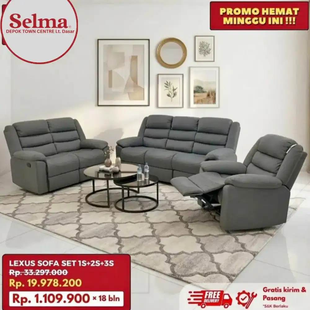 Sofa Set Santai Recliner Selma by Informa