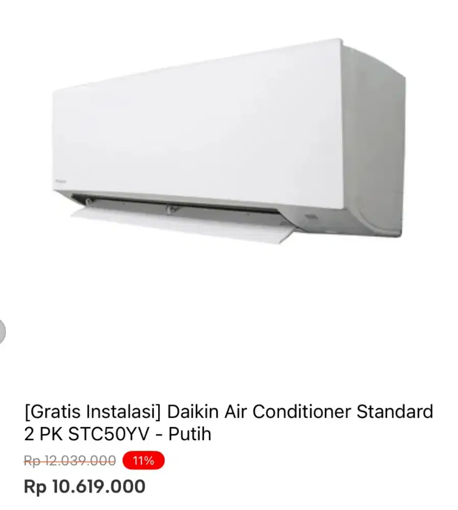 DAIKIN AIR CONDITIONER 2PK STC50YV