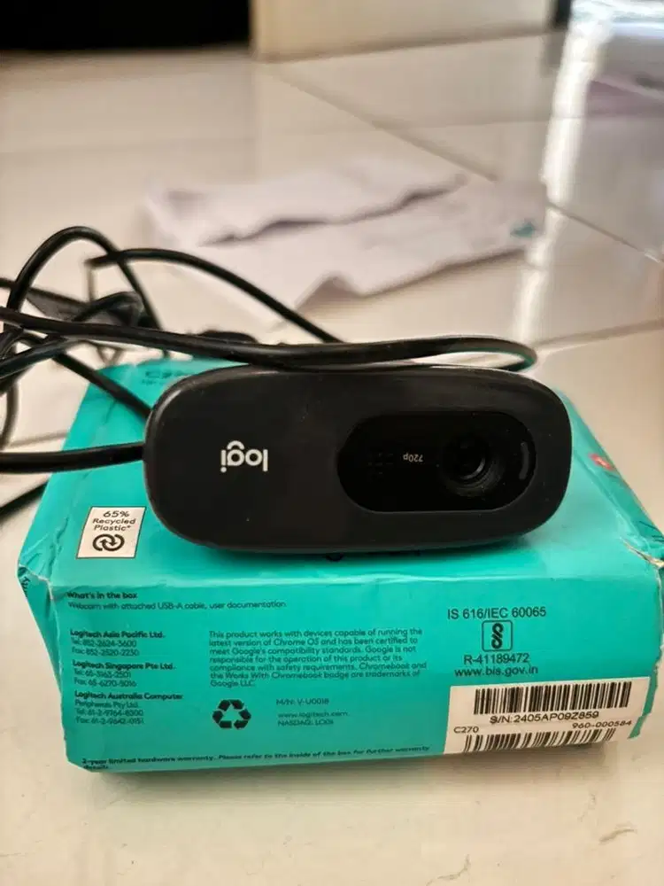 Logitech C270 HD/WEBCAM second/bekas - kondisi normal mulus siap pakai