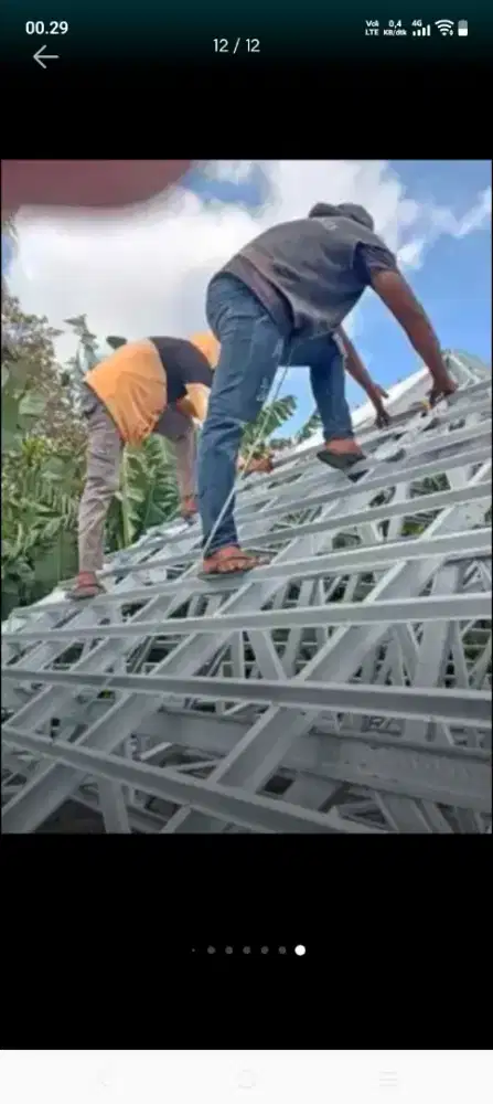Atap bocor kanopi atap baja ringan terpasang