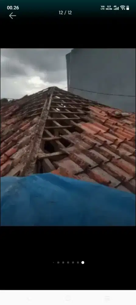 Atap  bocor kanopi atap baja ringan terpasang