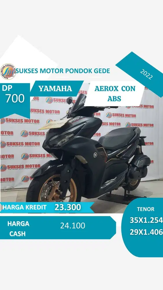 YAMAHA AEROX 155 CONNECTEDE ABS TAHUN 2022 DP HANYA 700K AJA