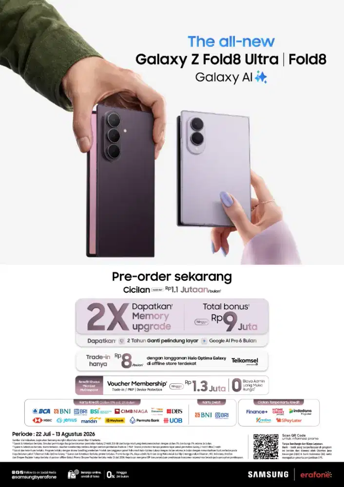 PREE ORDER SAMSUNG GALAXY ZFOLD 8/ZFLIP 8