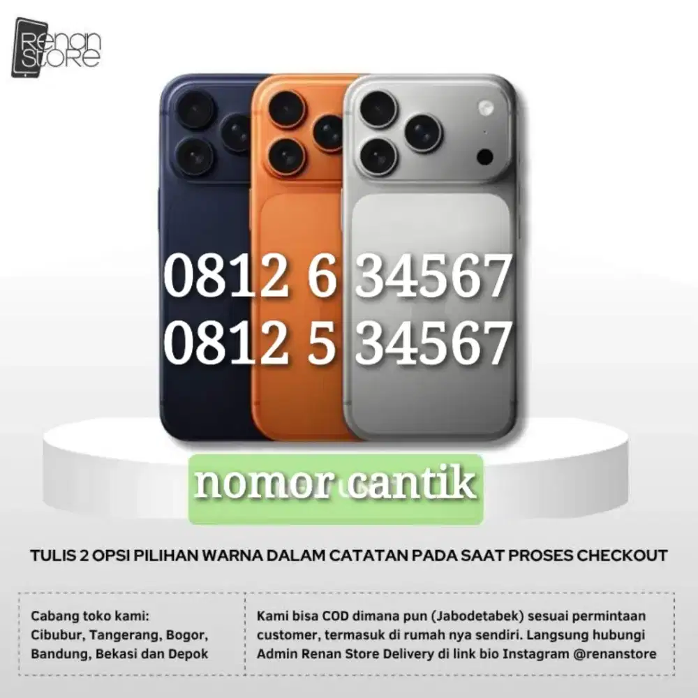 Iphone 17 promax nomor cantik