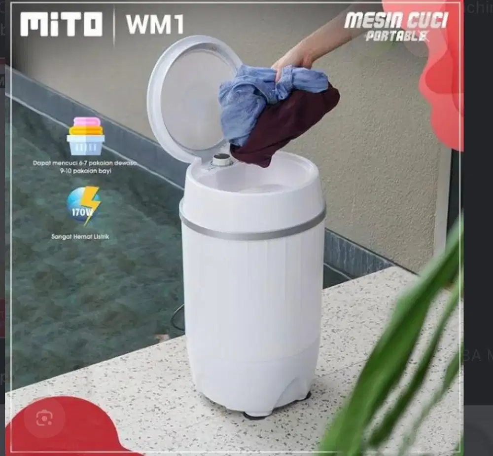 PRELOVED MITO Washing Machine Mesin Cuci Portable 3.5 Kg WM1 Original