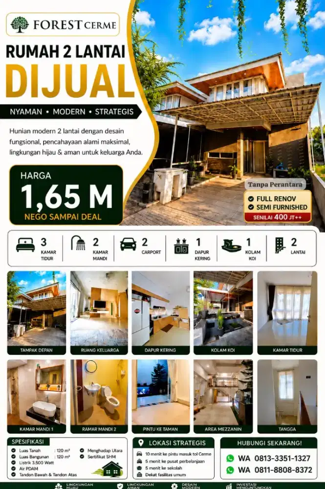 Rumah di Gresik perum Forest Cerme cluster Evergreen Valley