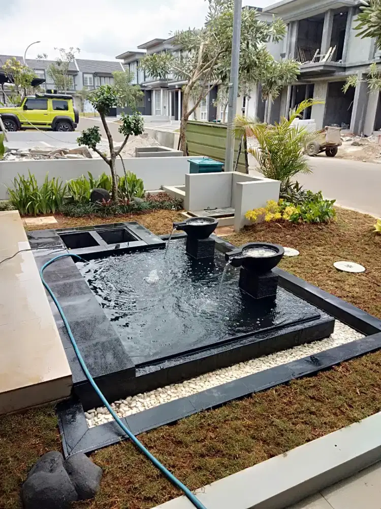 Membuat kolam ikan koi minimalis
