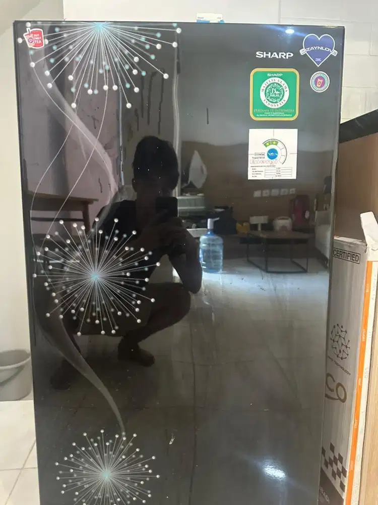 DIJUAL Kulkas Sharp SJ 167/168 MG DB GLOSSY DOOR (nego tipis)