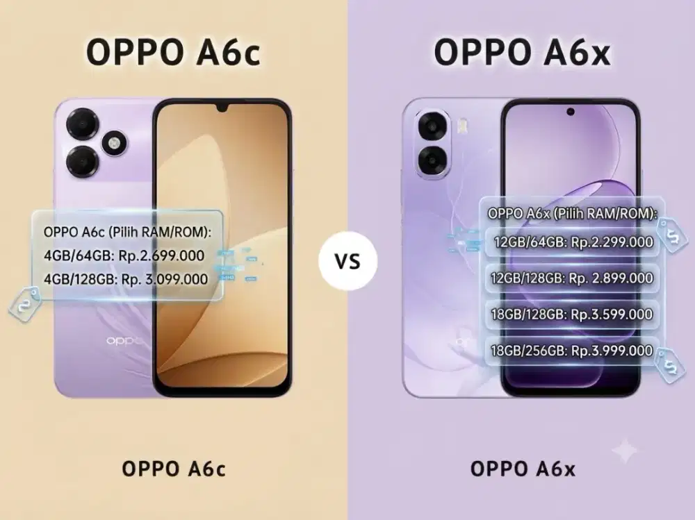 Oppo A6C Atau Oppo A6X pilih gaya lu sekarang geng!