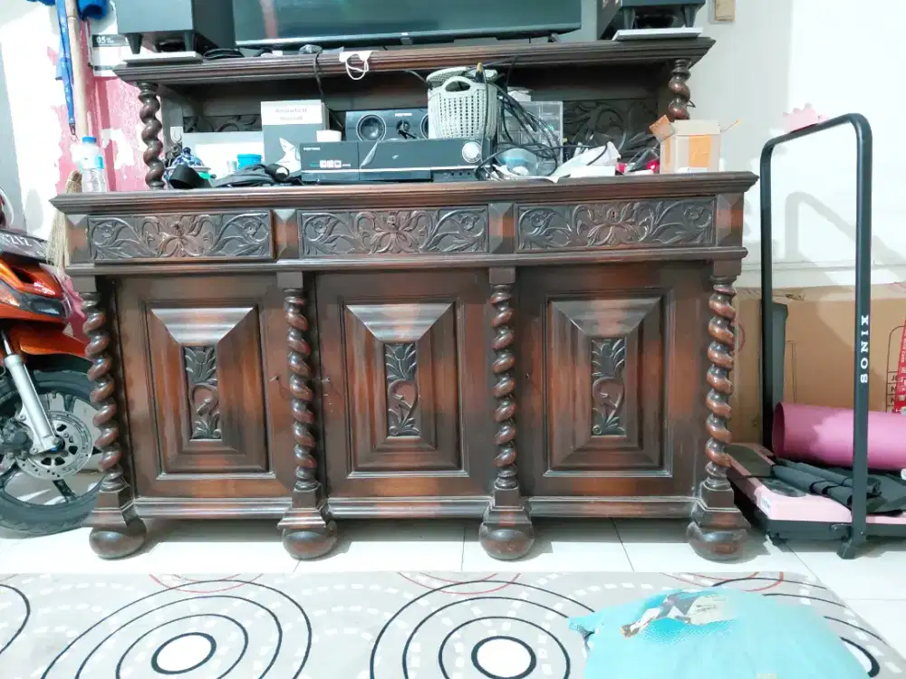 Meja tv kayu jati