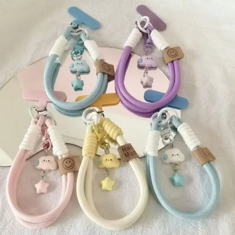 Gantungan Strap Hp Tali Tangan Polos & Motif Bintang Awan