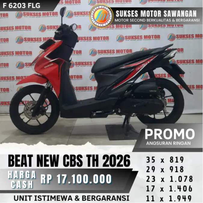 BERGARANSI NEW BEAT CBS TH 2026 UNIT MULUS ISTIMEWA BISA CASH KREDIT