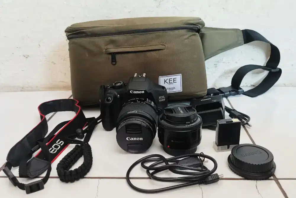 Canon 1300d fullset tidak ada kardus