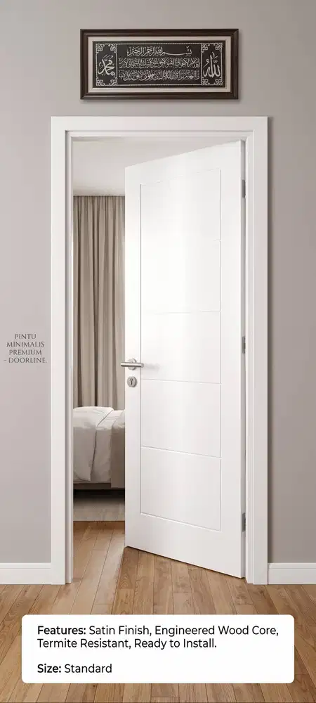 DIJUAL: Pintu Alumunium Putih Minimalis 82x215 Paradise Resort City