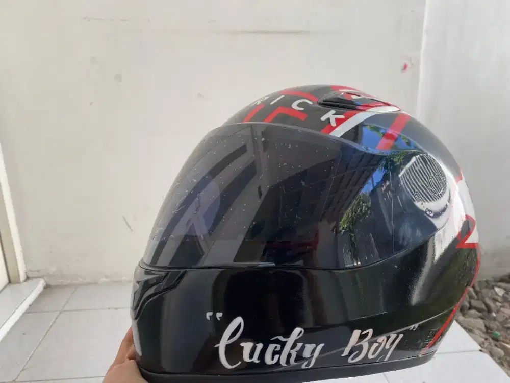Helm custom basic yamaha konsep Maverick Top Gun