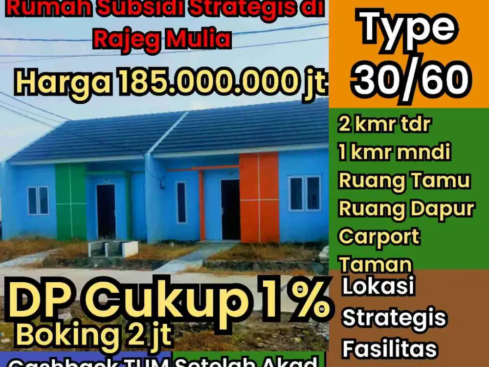 Di Rajeg Gardenia dpt CASHBACK biaya TUM Setelah Akad
