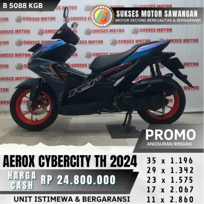ISTIMEWA YAMAHA NEW AEROX CYBERCITY TH 2024 UNIT MULUS BISA KREDIT