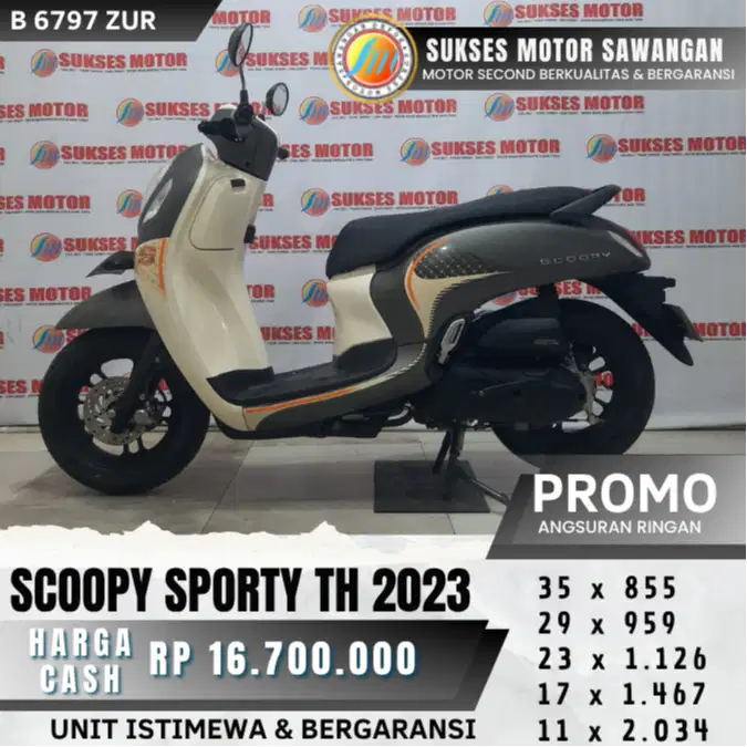 CASH KREDIT BERGARANSI NEW SCOOPY SPORTY TH 2023 UNIT MULUS ISTIMEWA