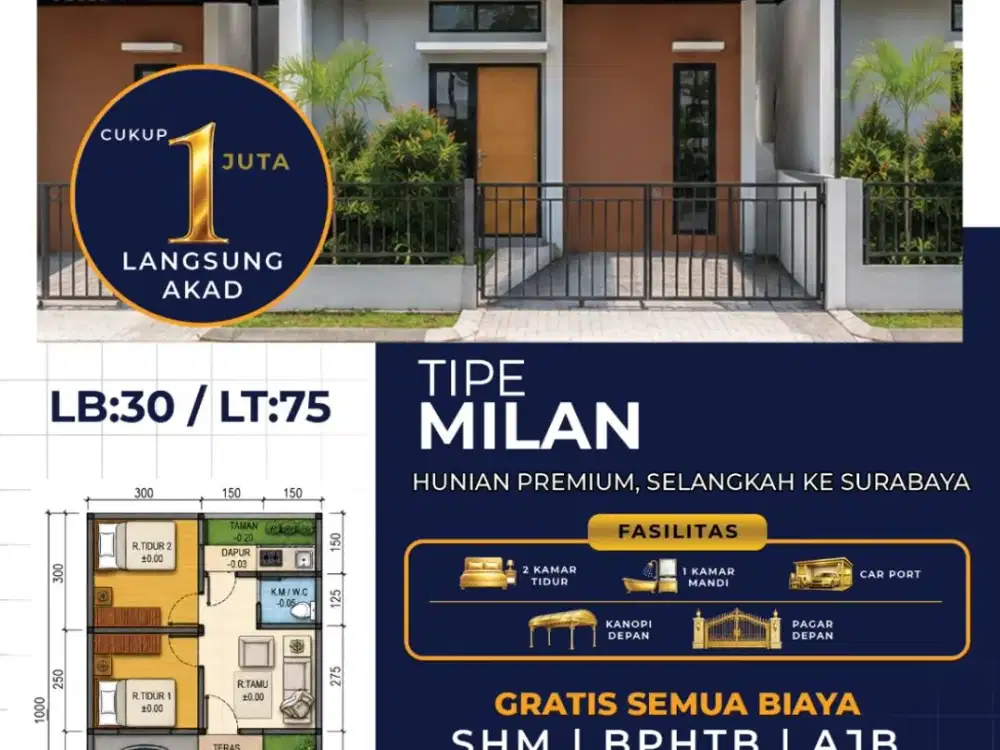 Dijual Rumah mewah Grand Pavillion Regency Selangkah Kota Surabaya