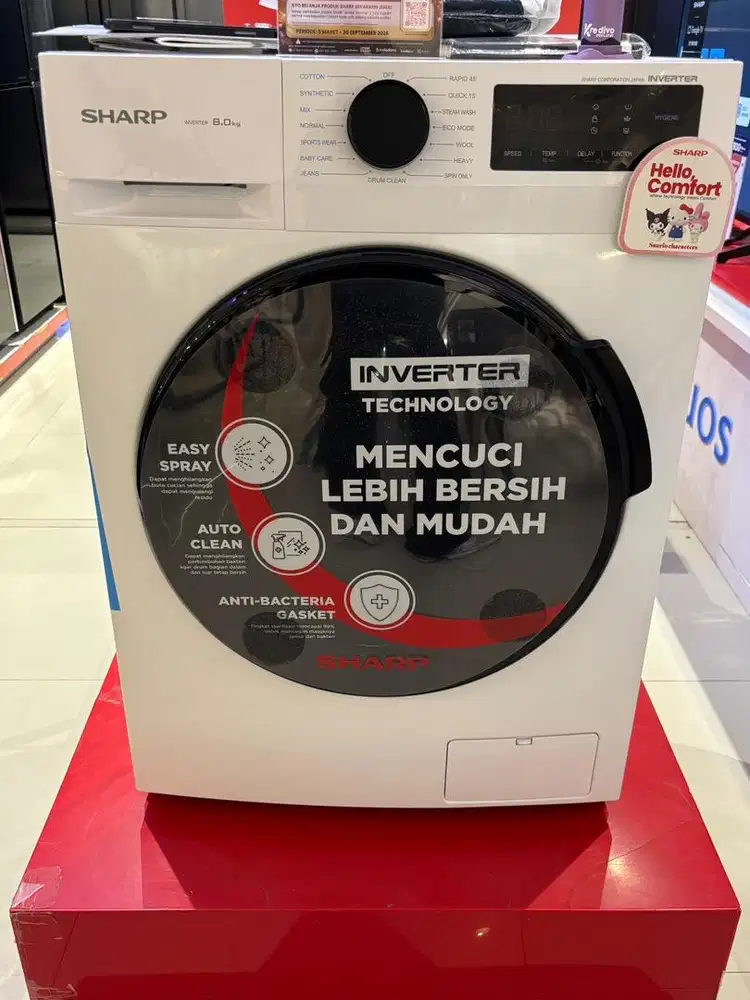 Mesin cuci sharp front load 8KG
