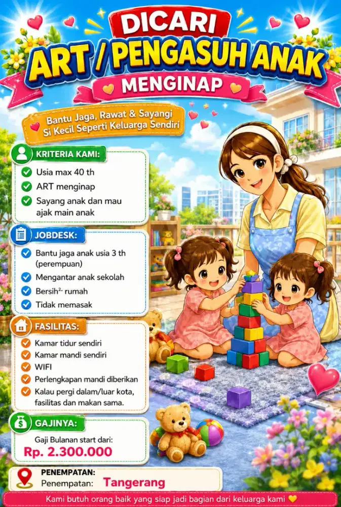LOKER ART MENGINAP - TANGERANG