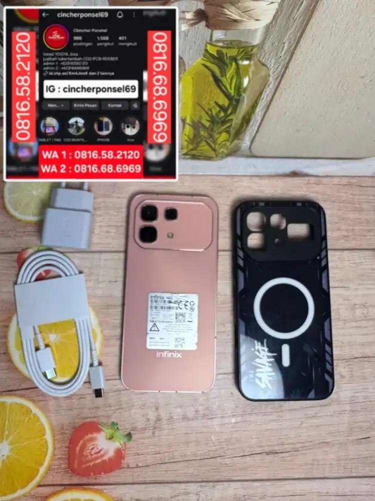 Jual HP INFINIX NOTE 60 8/256 normal siap pakai grns april 2027