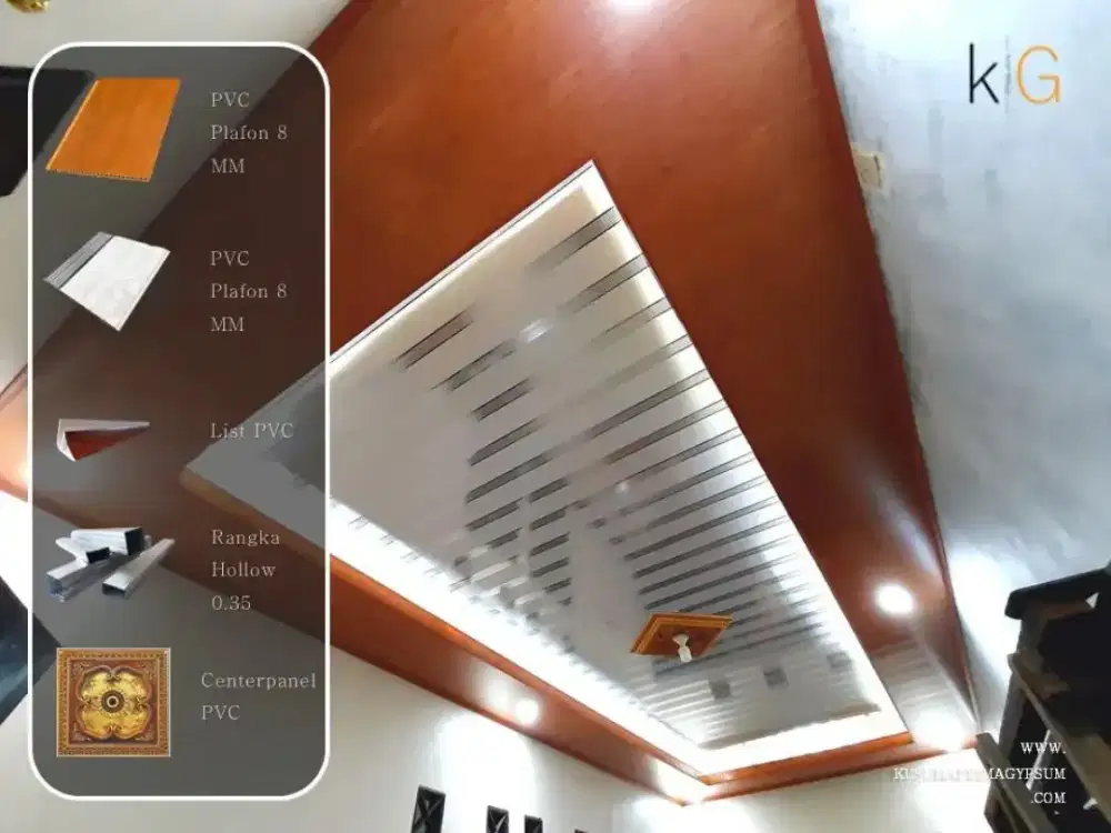Plafon pvc terpasang premium 8mm