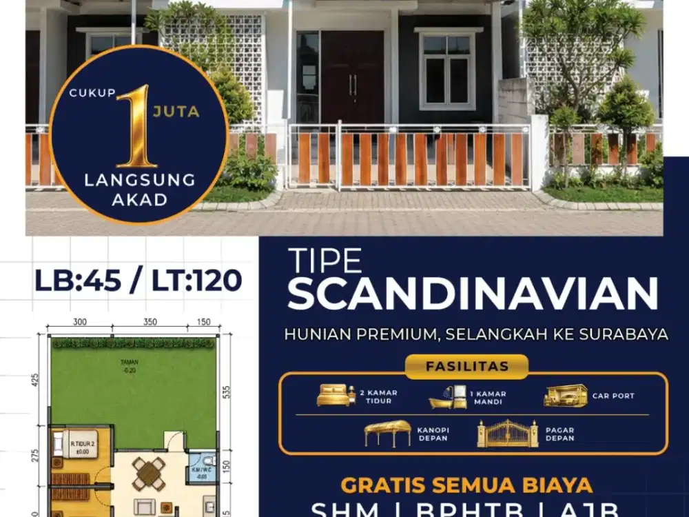 Dijual Rumah mewah Grand Pavillion Regency Selangkah Kota Surabaya
