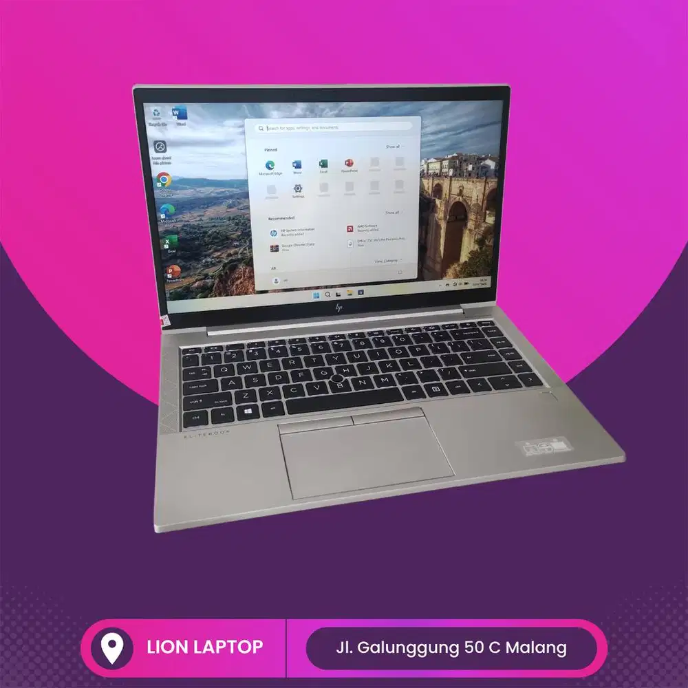 RAM 16GB Ryzen 5 SSD 256GB Slim Alumium HP Elitebook 845 G7 [26|07]