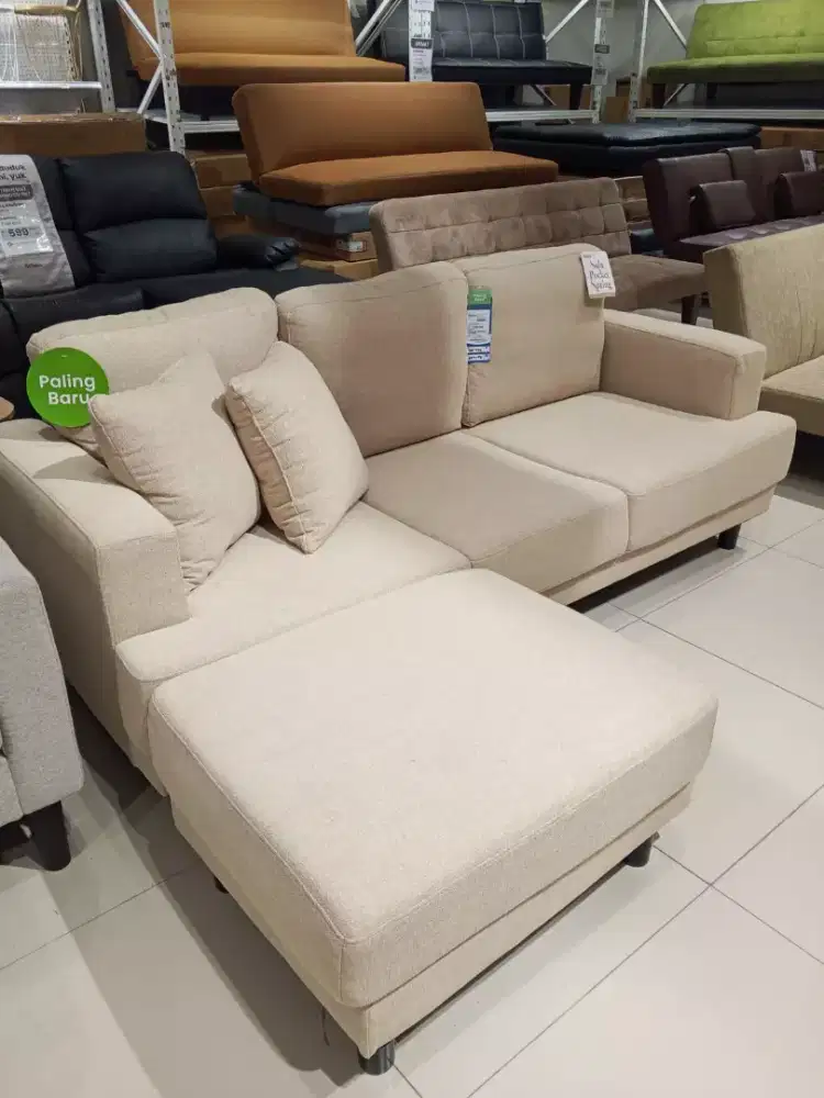 SOFA SUDUT MURAH BAHAN FABRIC