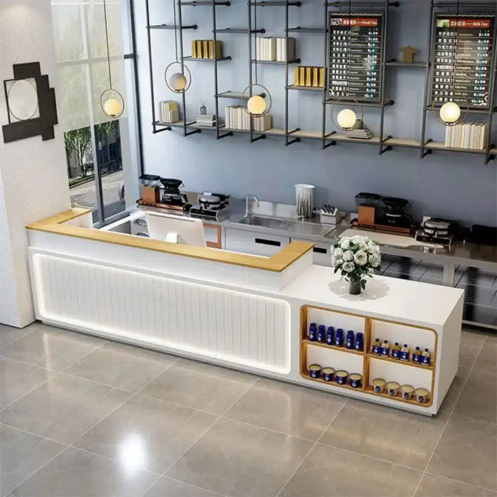 Meja Barista Meja CoffeeShop Custom Meja Cashier Meja Cafetaria